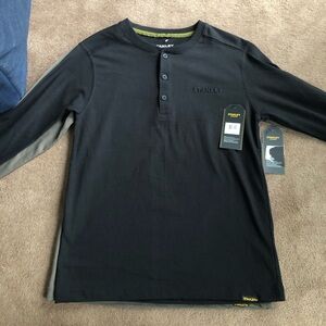 Stanley workwear Black Long-Sleeve Henley shirt sz small